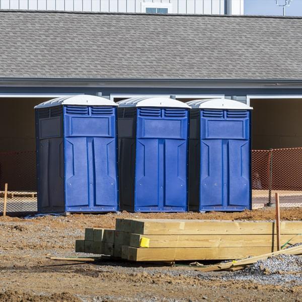 Heavy-duty construction site porta potty in Bloomington, Illinois
